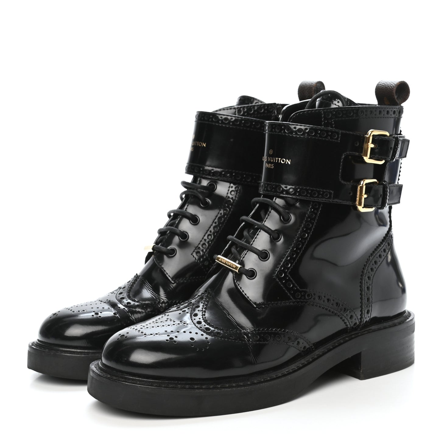 Glazed Calfskin Midtown Ankle Boots 37 Black