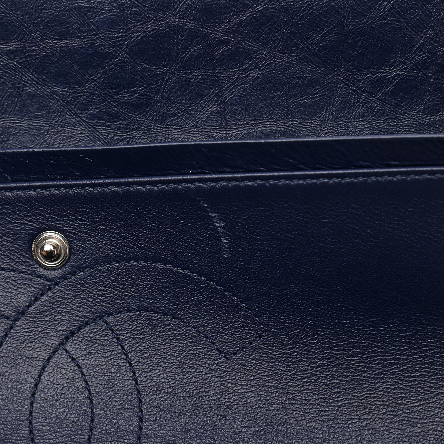 Chanel Aged Calfskin Quilted 2.55 Reissue 226 Flap Navy Blue 12 of 12