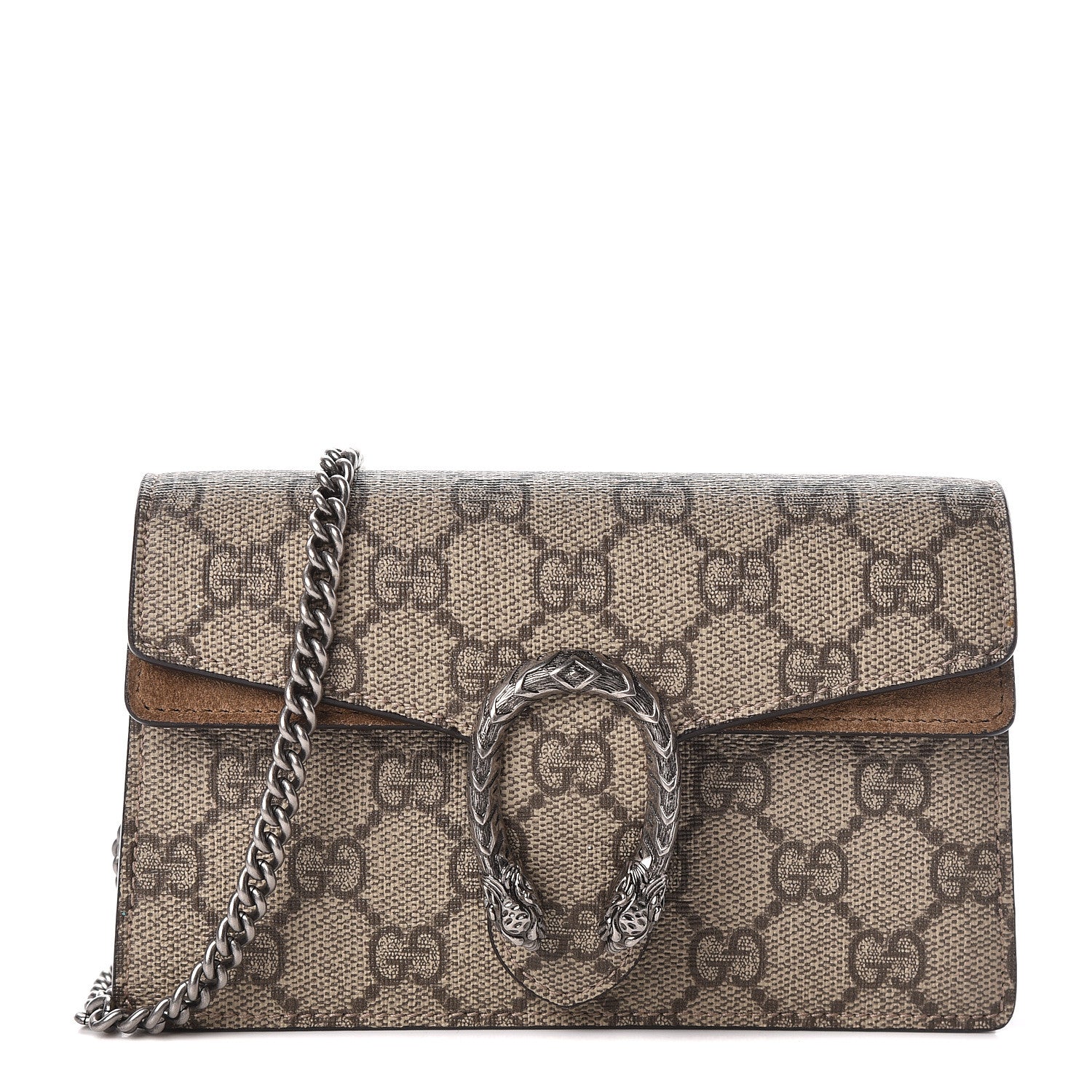 Gucci GG Supreme Monogram Super Mini Dionysus Shoulder Bag Taupe 2 of 10