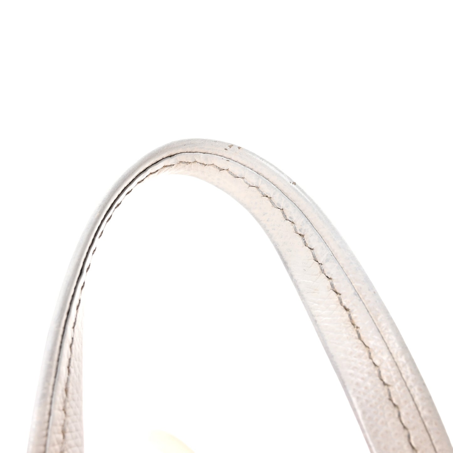 Grained Calfskin Small Vertical Cabas Cream
