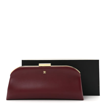 Chanel Lambskin Large Clutch Burgundy 9 of 9