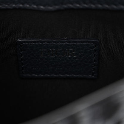 Christian Dior Oblique Saddle Messenger Pouch Blue Black 6 of 9