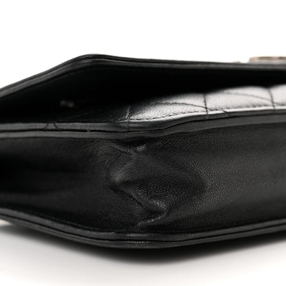 Chanel Lambskin Quilted Boy Wallet On Chain WOC Black 10 of 17