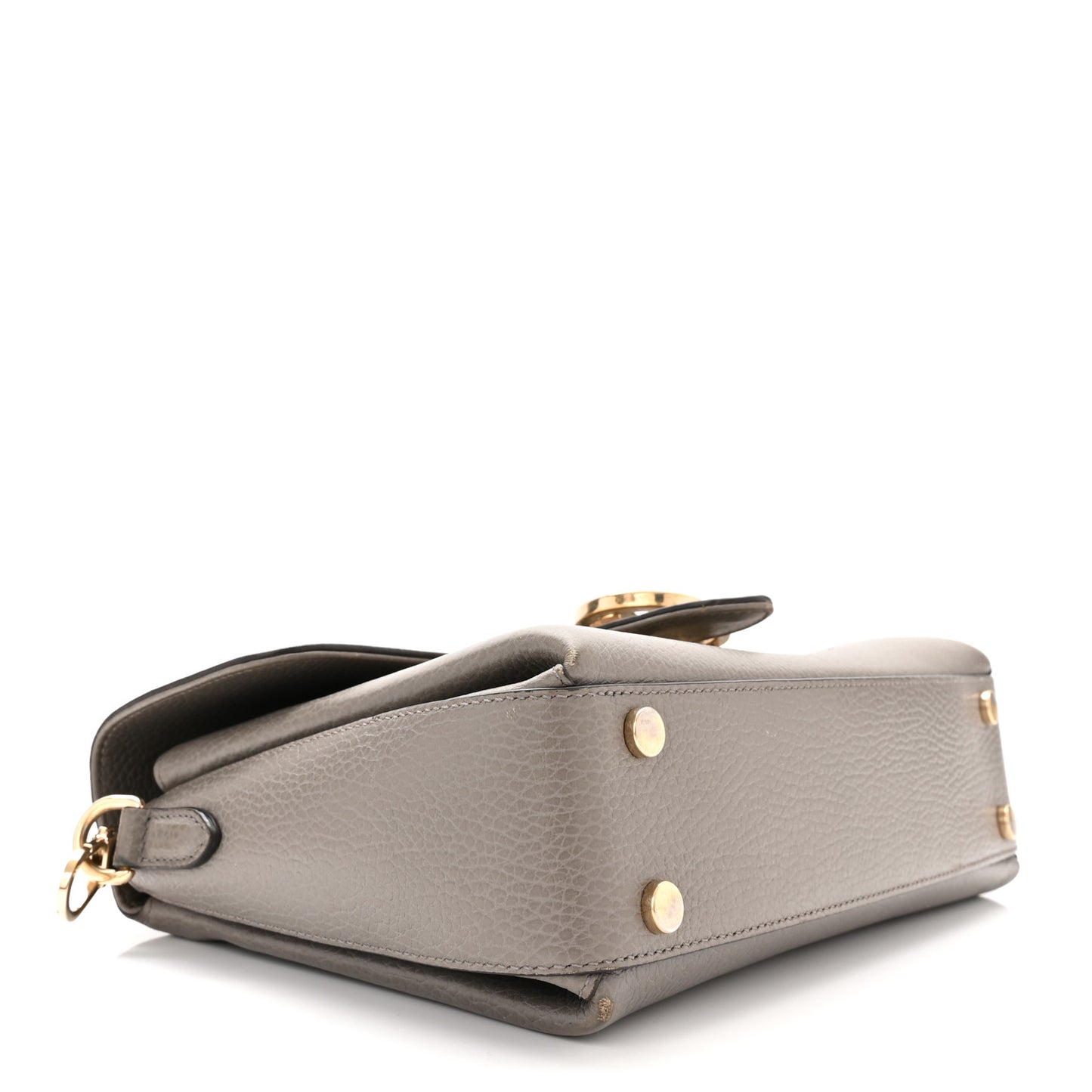 Dollar Calfskin Interlocking G Top Handle Shoulder Bag Loess