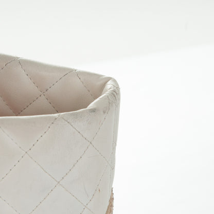 Chanel Calfskin Quilted Python Large Cambon Tote White 15 of 20