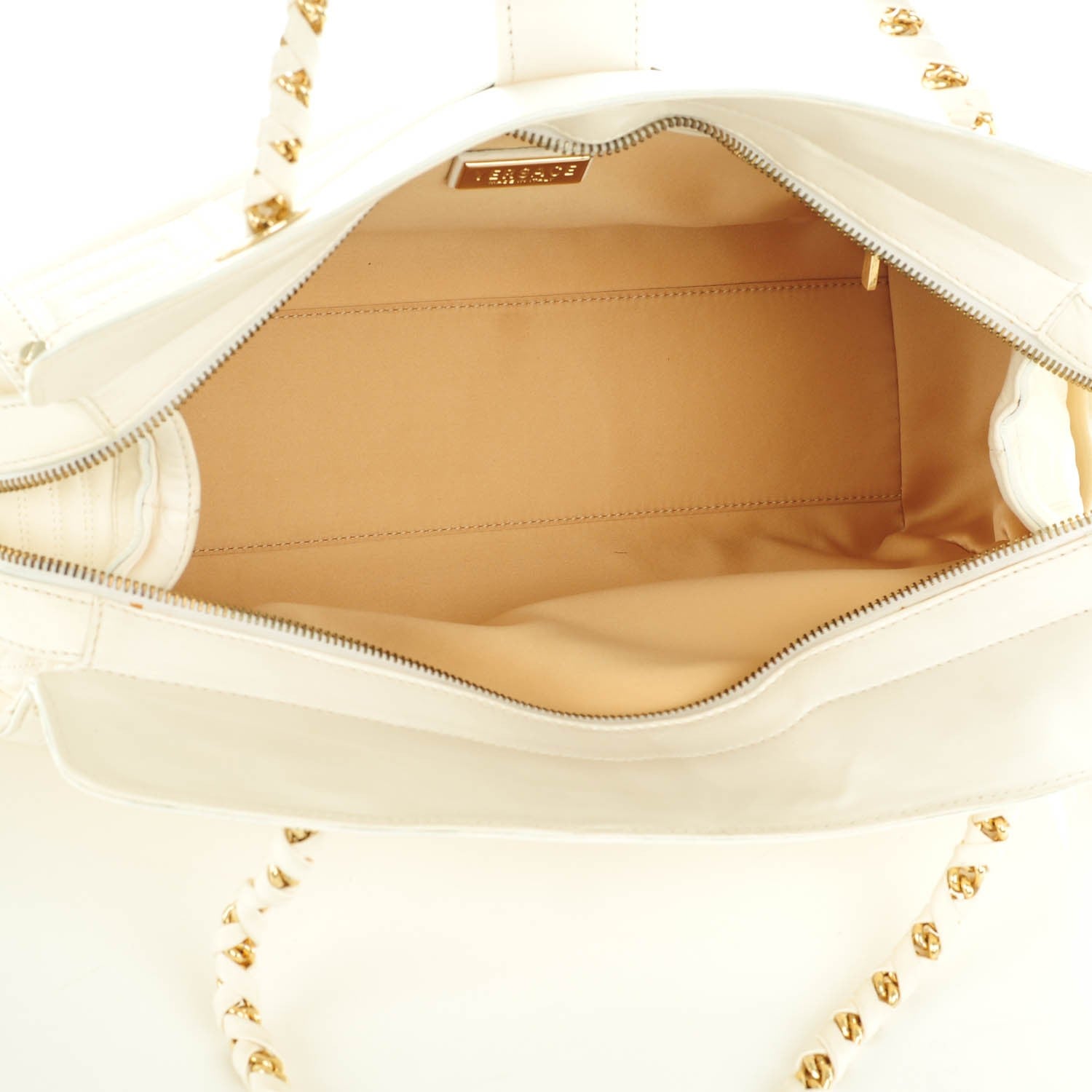 Versace Nappa Ricamata Shoulder Bag Bianco 5 of 6