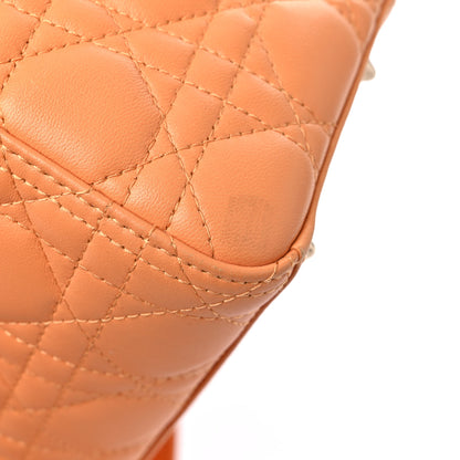 Christian Dior Lambskin Cannage Medium Lady Dior Orange 11 of 16