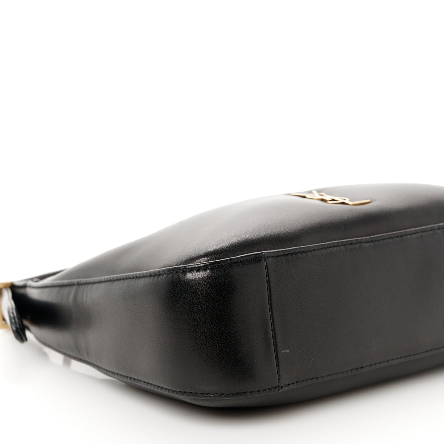 Plunged Lambskin Calypso Mini Hobo Black