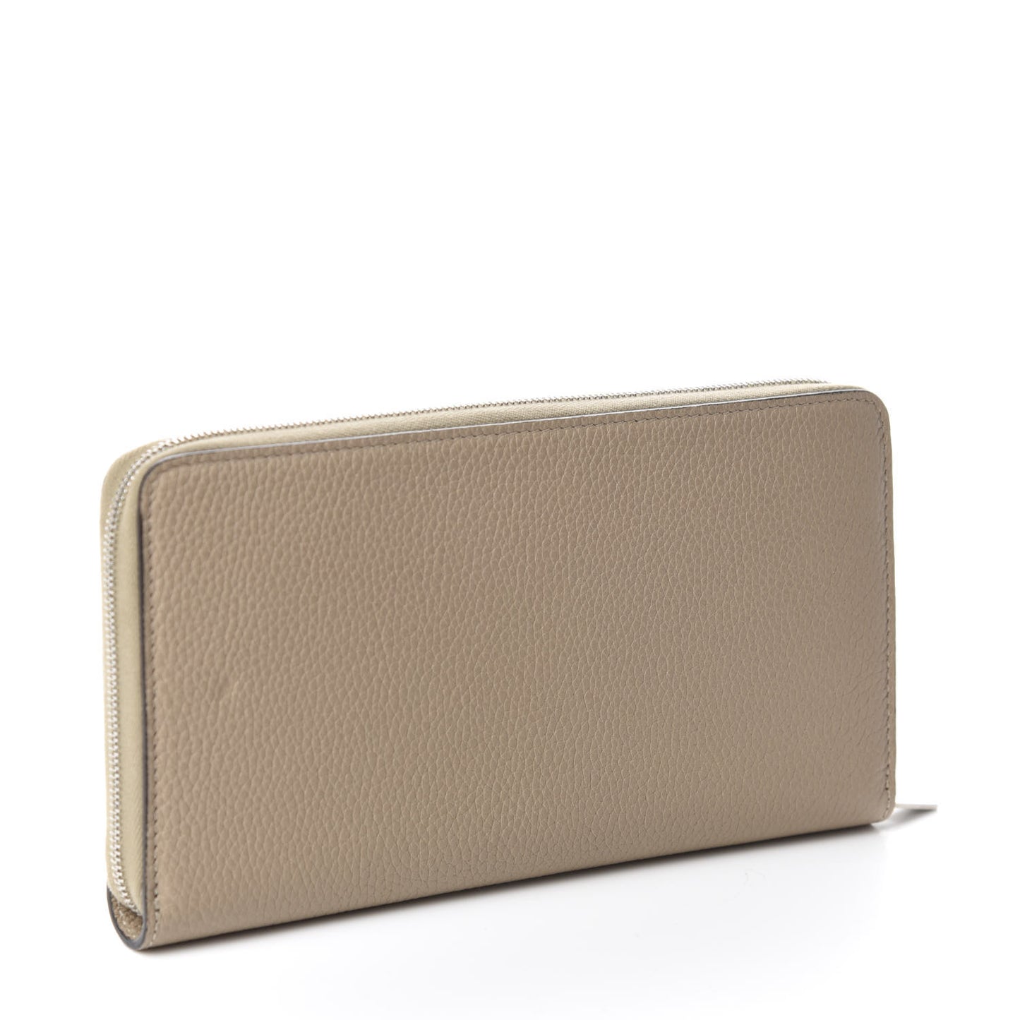 Grained Calfskin Large Zip Around Multifunction Wallet Dune