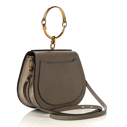 Chloe Calfskin Suede Medium Nile Bracelet Bag Motty Grey 2 of 9