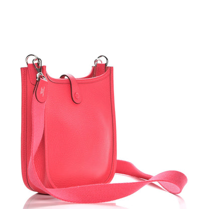 Hermes Taurillon Clemence Evelyne TPM Rose Extreme 3 of 7