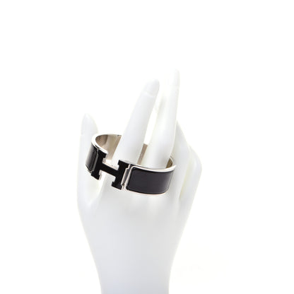 Hermes Enamel Wide Clic Clac H Bracelet PM Black 2 of 7