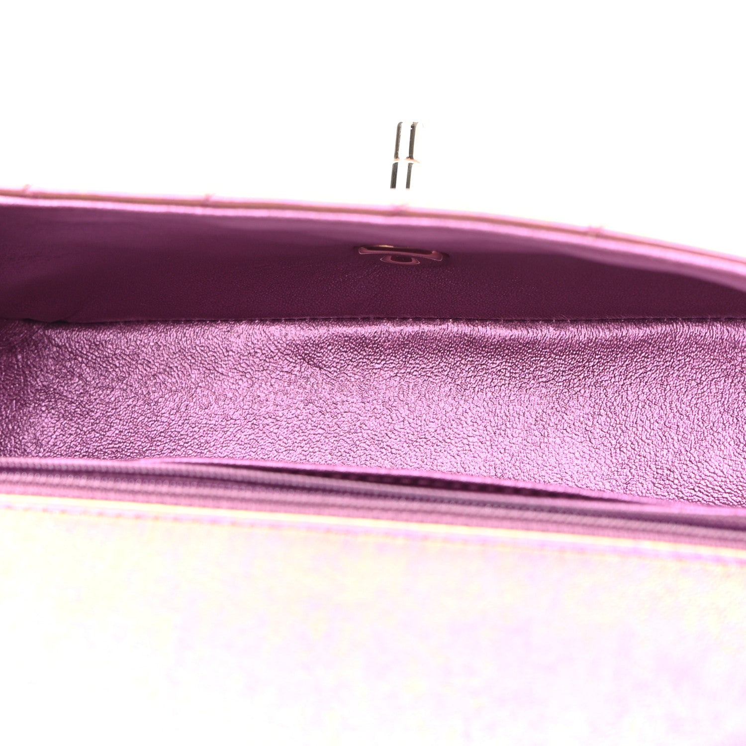 Chanel Iridescent Lambskin Quilted Mini Rectangular Flap Purple 5 of 9