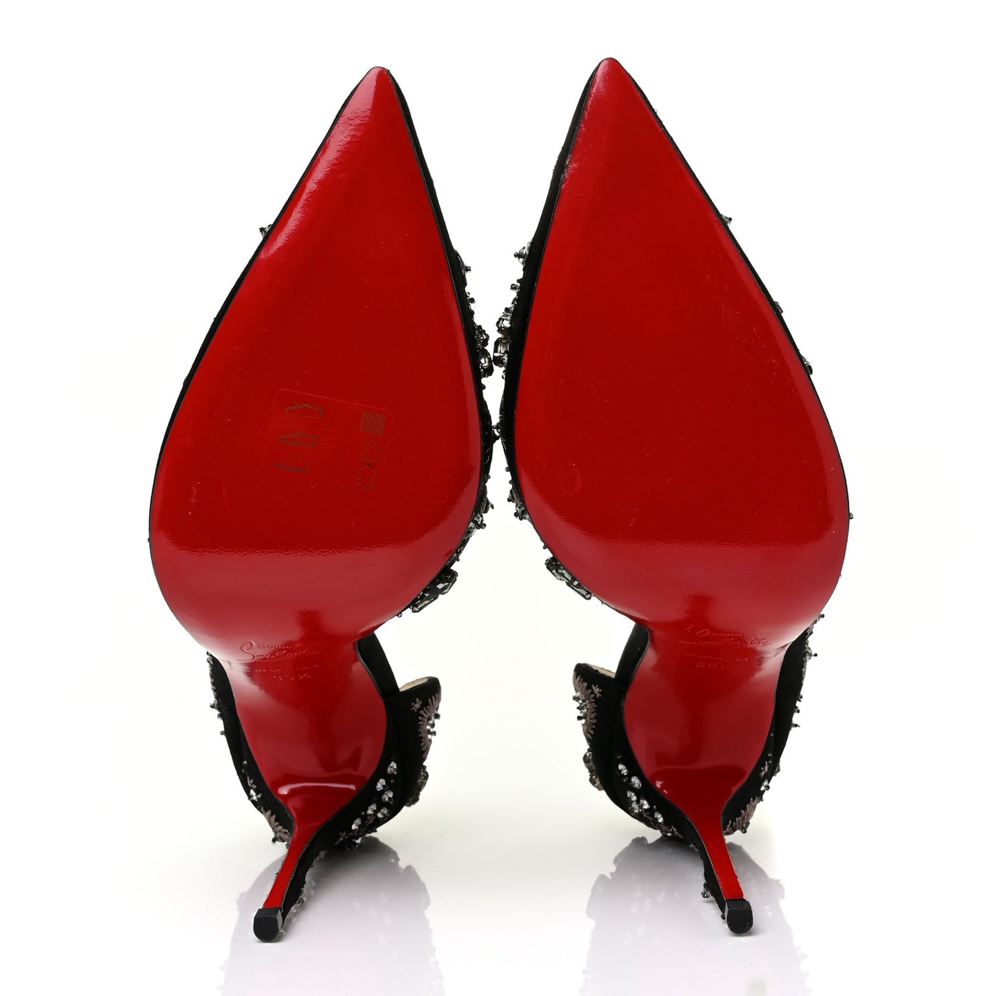 Satin Crystal Embellished Artifice 120 Pumps 39.5 Black