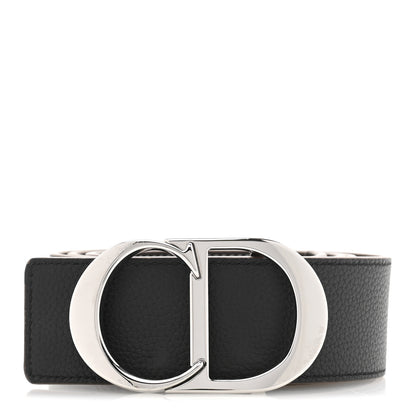 Christian Dior Grained Calfskin CD Belt 90 36 Brown Black 1 of 7
