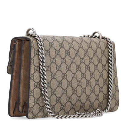 Gucci GG Supreme Monogram Small Dionysus Shoulder Bag Taupe 2 of 9