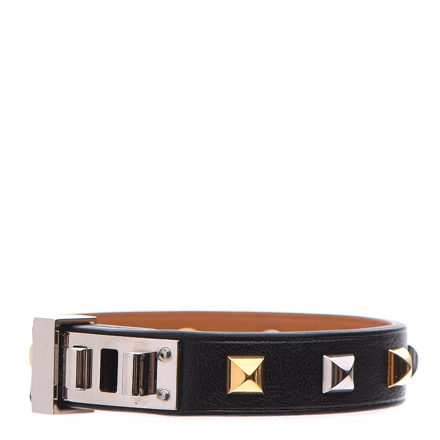 Hermes Swift Mini Dog Clous Carres Bracelet T2 Black 1 of 8