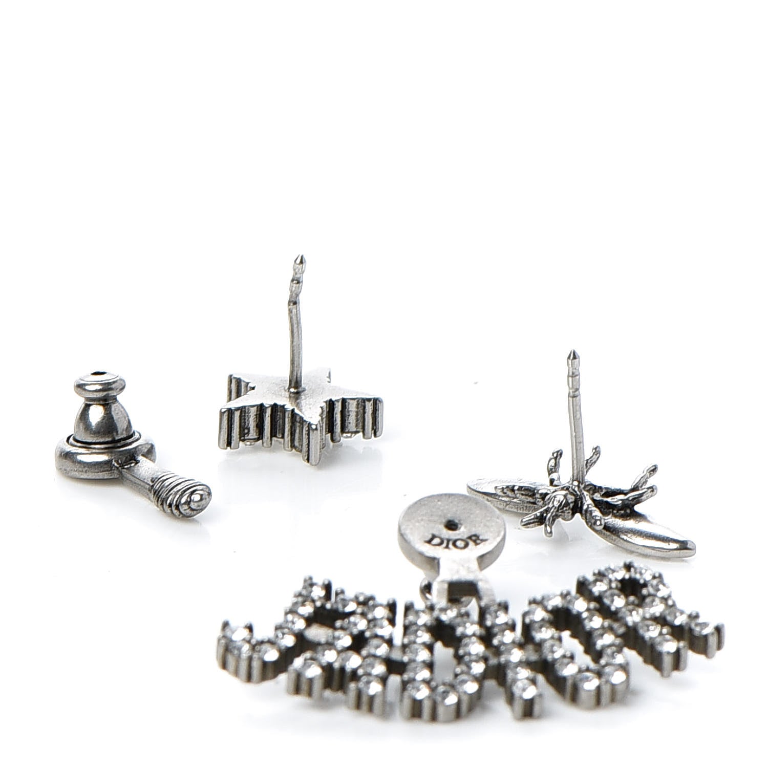 Christian Dior Palladium Crystal J'adior Earrings 3 of 5