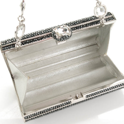 Judith Leiber Swarovski Crystal Clutch Dark Grey 5 of 7