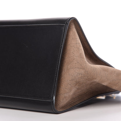 Celine Bullhide Calfskin Grained Nubuck Small Tri-Color Trapeze Medium Blue 8 of 10