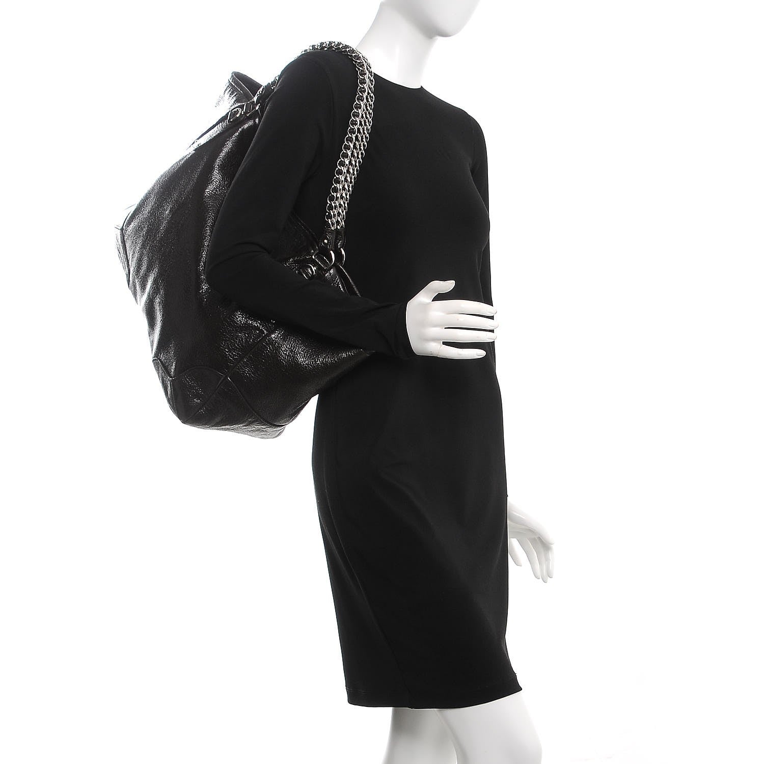 Prada Cervo Lux Chain Shoulder Bag Ebano 2 of 8