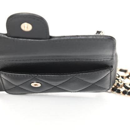 Chanel Lambskin Quilted iPhone XII Pro Holder With Chain Black 5 of 11