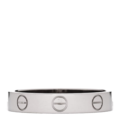 Cartier 18K White Gold 3.5mm LOVE Wedding Band Ring 54 7 3 of 5