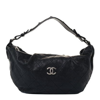 Chanel Caviar Stitched Large Outdoor Hobo Black 1 of 10