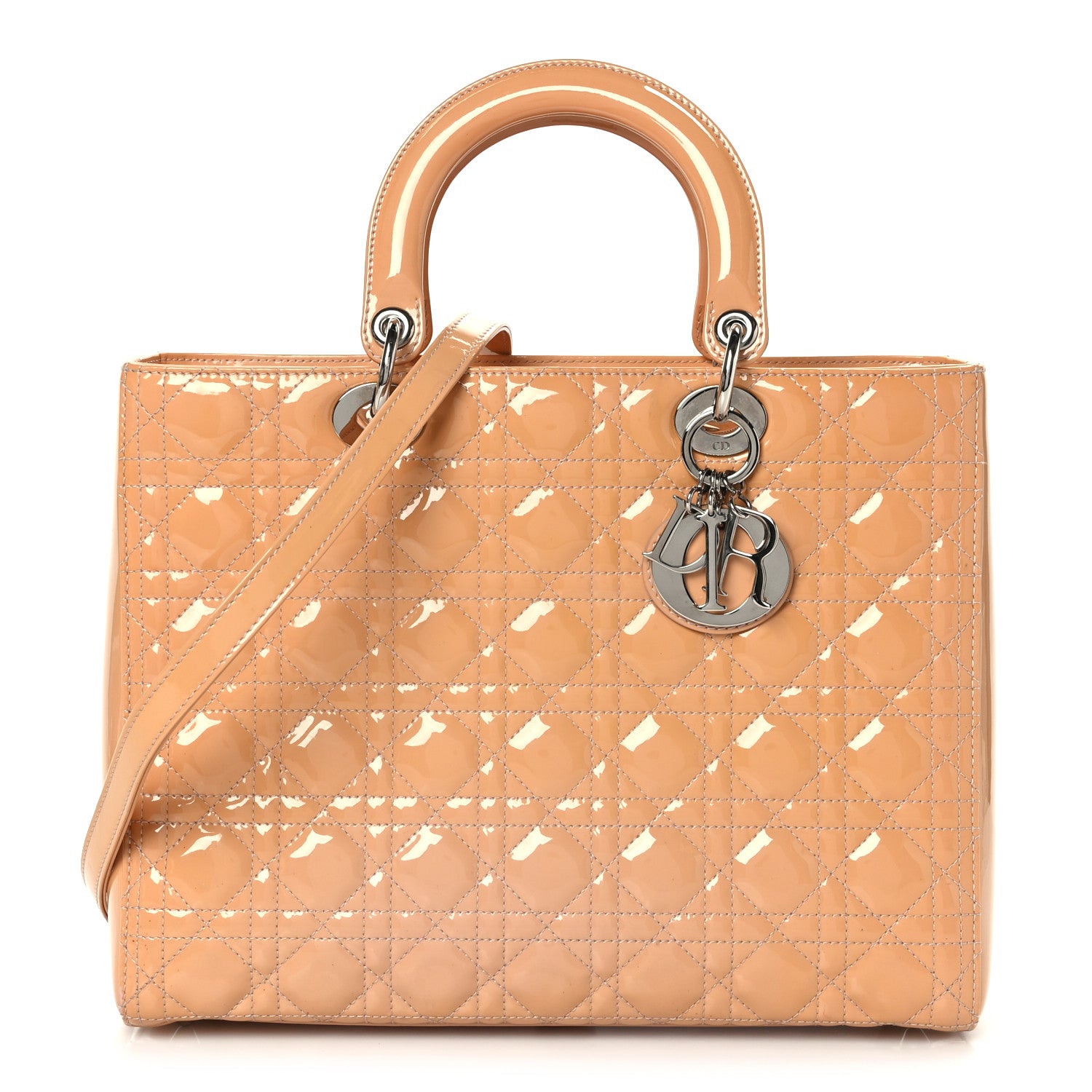 Christian Dior Patent Cannage Large Lady Dior Light Pink 1 of 11