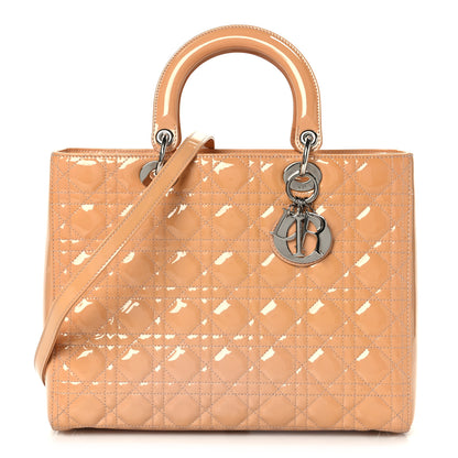 Christian Dior Patent Cannage Large Lady Dior Light Pink 1 of 11