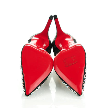 Christian Louboutin Crystal Strass Follies 100 Pumps 38.5 Black 5 of 8