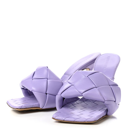 Bottega Veneta Nappa Maxi Intrecciato Lido Mule Sandals 37.5 Wisteria 3 of 10