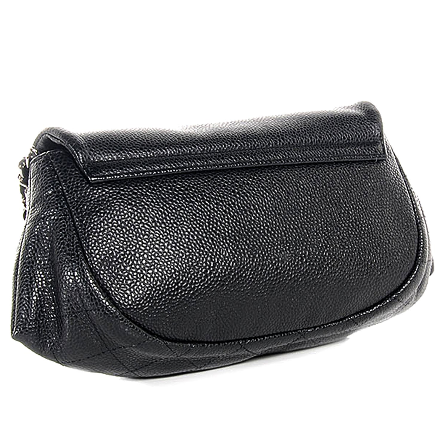 Chanel Caviar Half Moon Wallet On Chain WOC Black 3 of 8