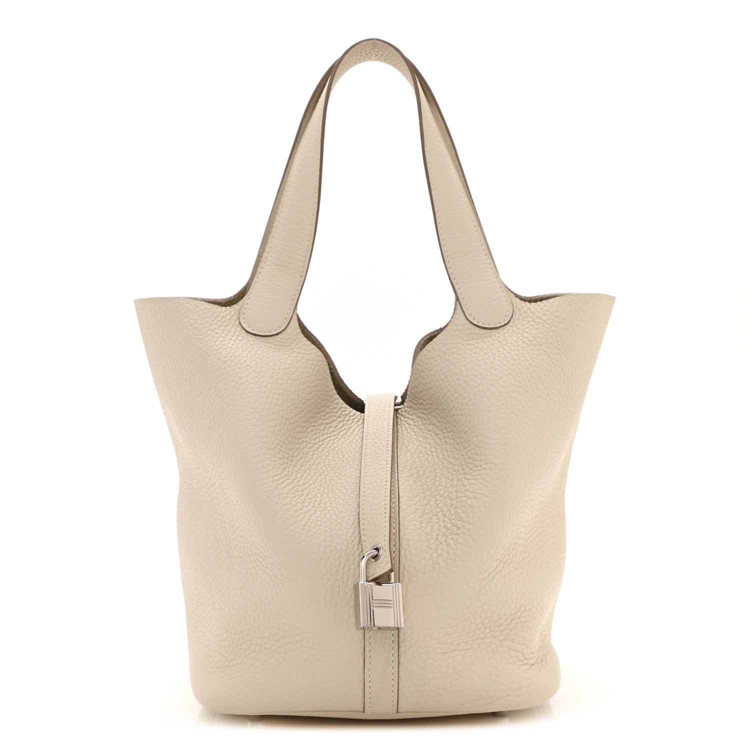 Hermes Taurillon Clemence Picotin Lock 22 MM Craie 1 of 11