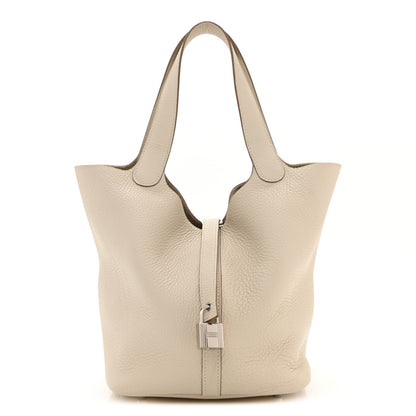 Hermes Taurillon Clemence Picotin Lock 22 MM Craie 1 of 11