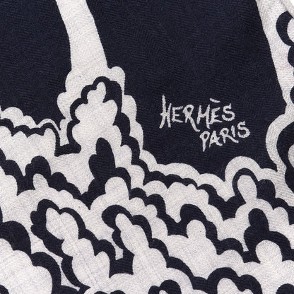 Hermes Cashmere Silk The Three Graces Shawl 140 Gris Chine Caban 3 of 8