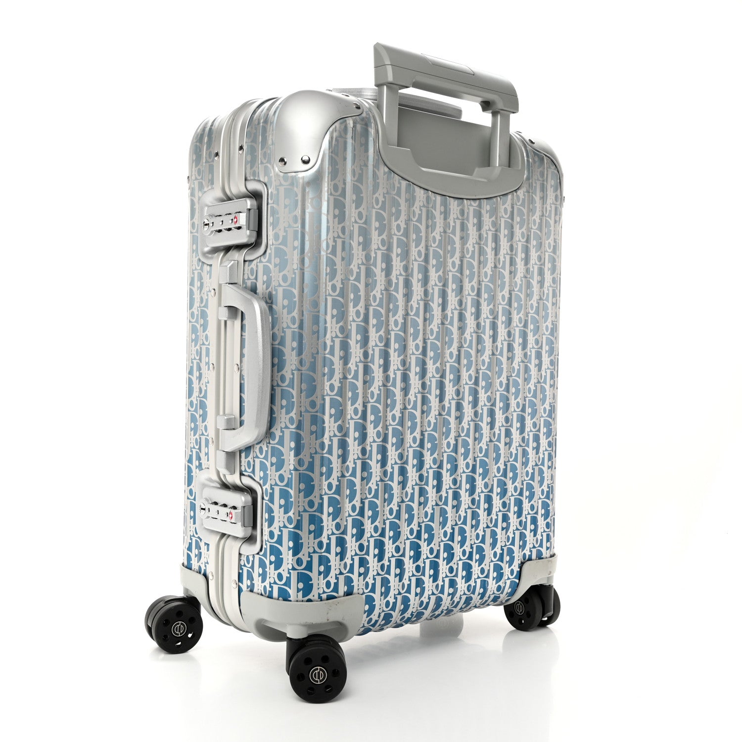 Christian Dior X RIMOWA Aluminum Gradient Cabin Luggage Blue Multi 2 of 16