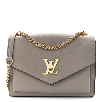Louis Vuitton Soft Calfskin Mylockme Chain Bag BB Greige 1 of 10