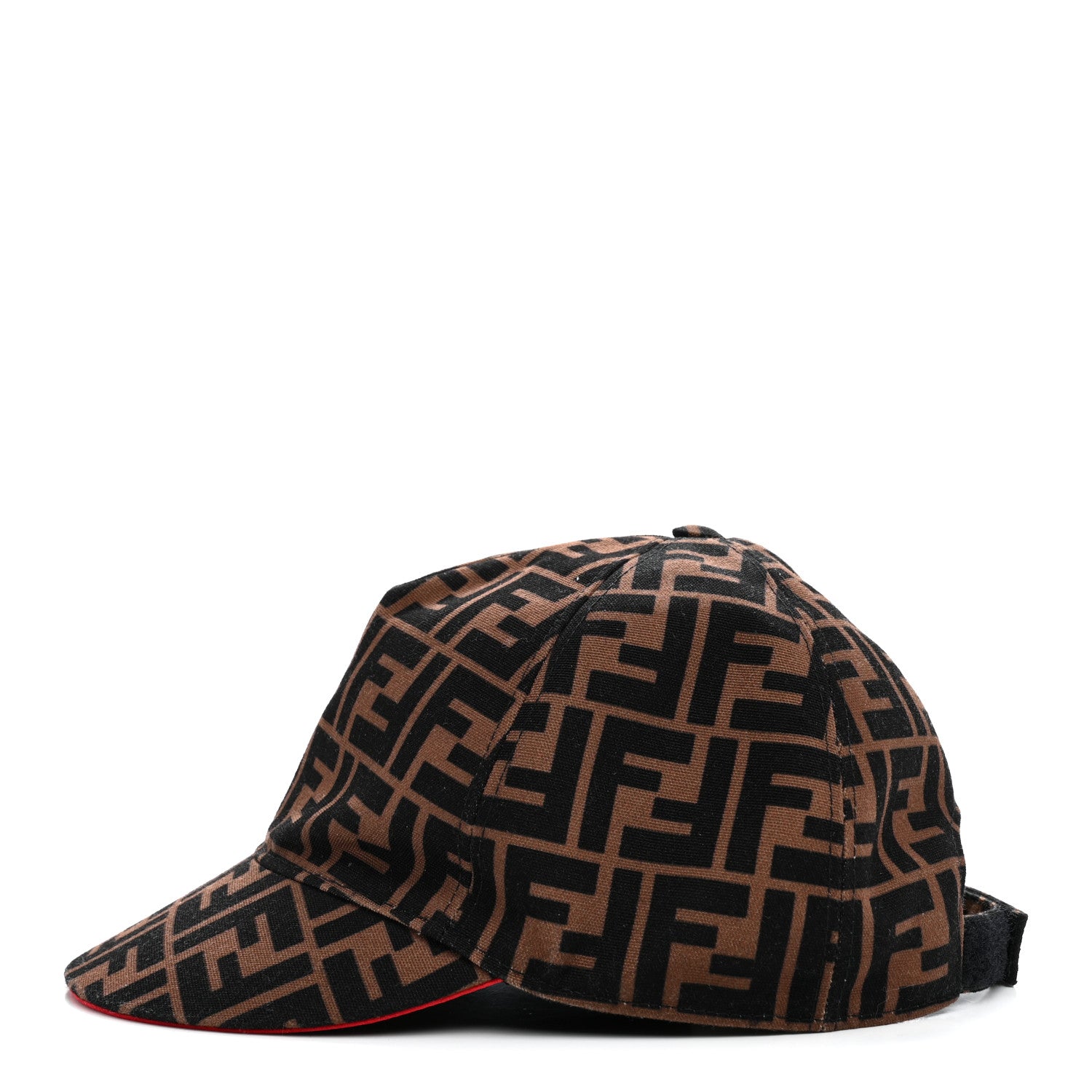 Fendi Canvas FF Reloaded Baseball Hat Tobacco Red 4 of 8