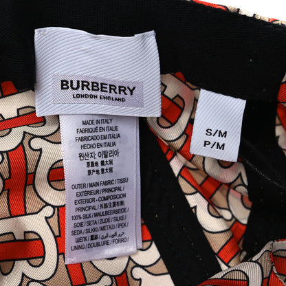 Burberry Silk TB Monogram Foulard Baseball Hat S Vermillion 7 of 7