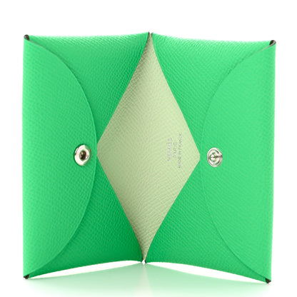 Hermes Epsom Calvi Card Case Vert Comics Vert Fizz 6 of 6