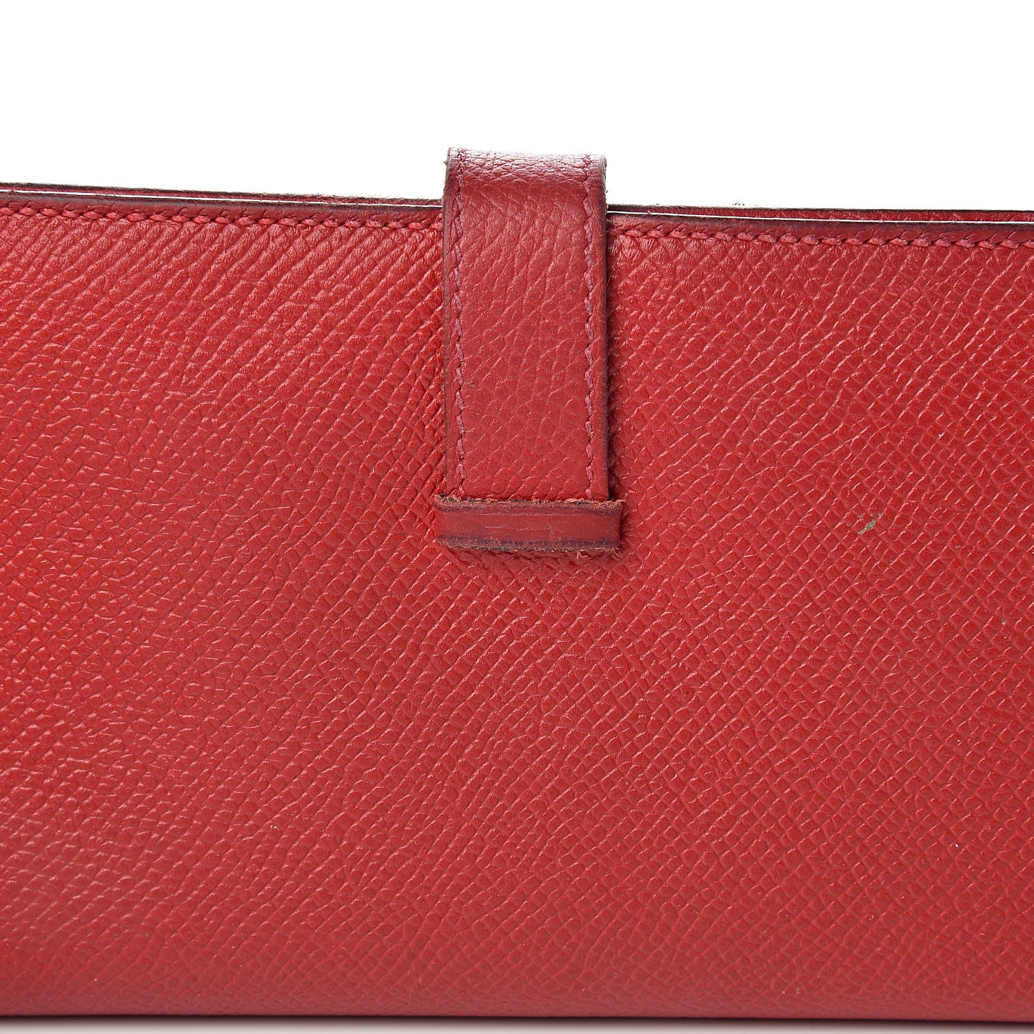 Hermes Epsom Bearn Gusset Wallet Rouge Casaque 17 of 18
