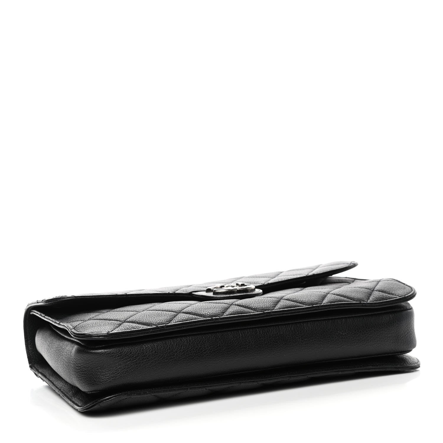 Chanel Goatskin Quilted Large Perfect Edge Flap Black 3 of 4