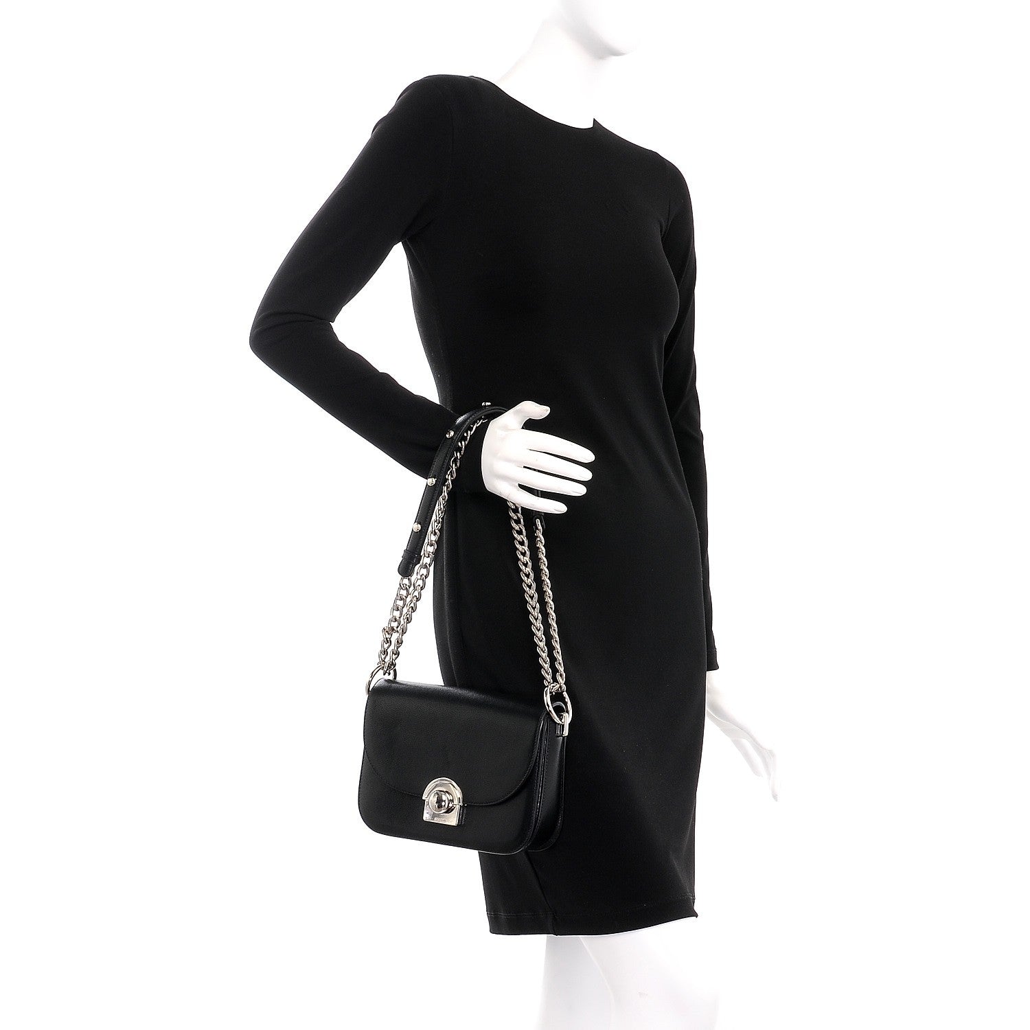 Prada Glace Calfskin Arcade Crossbody Bag Black 3 of 8