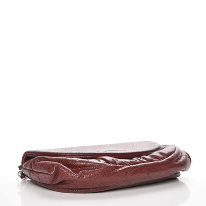 Chanel Caviar Half Moon Wallet On Chain WOC Dark Red 4 of 14