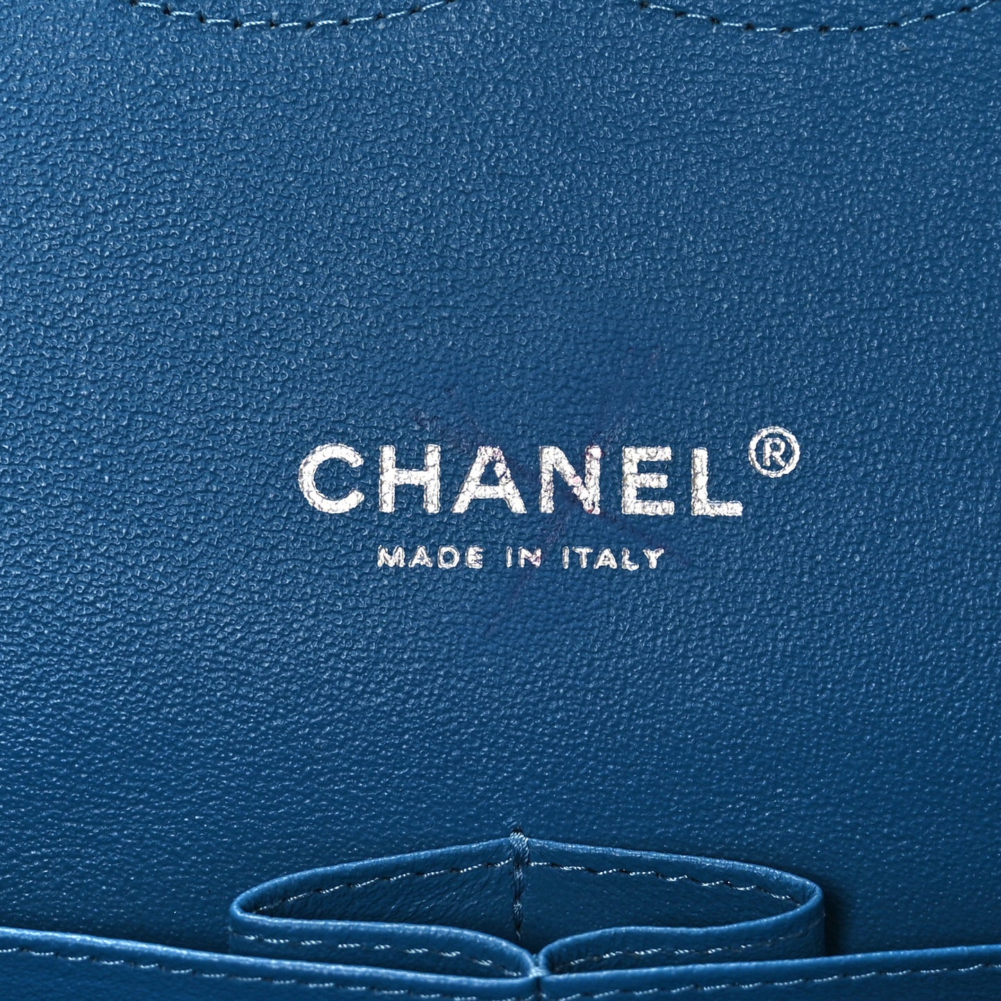 Caviar Quilted Maxi Double Flap Blue
