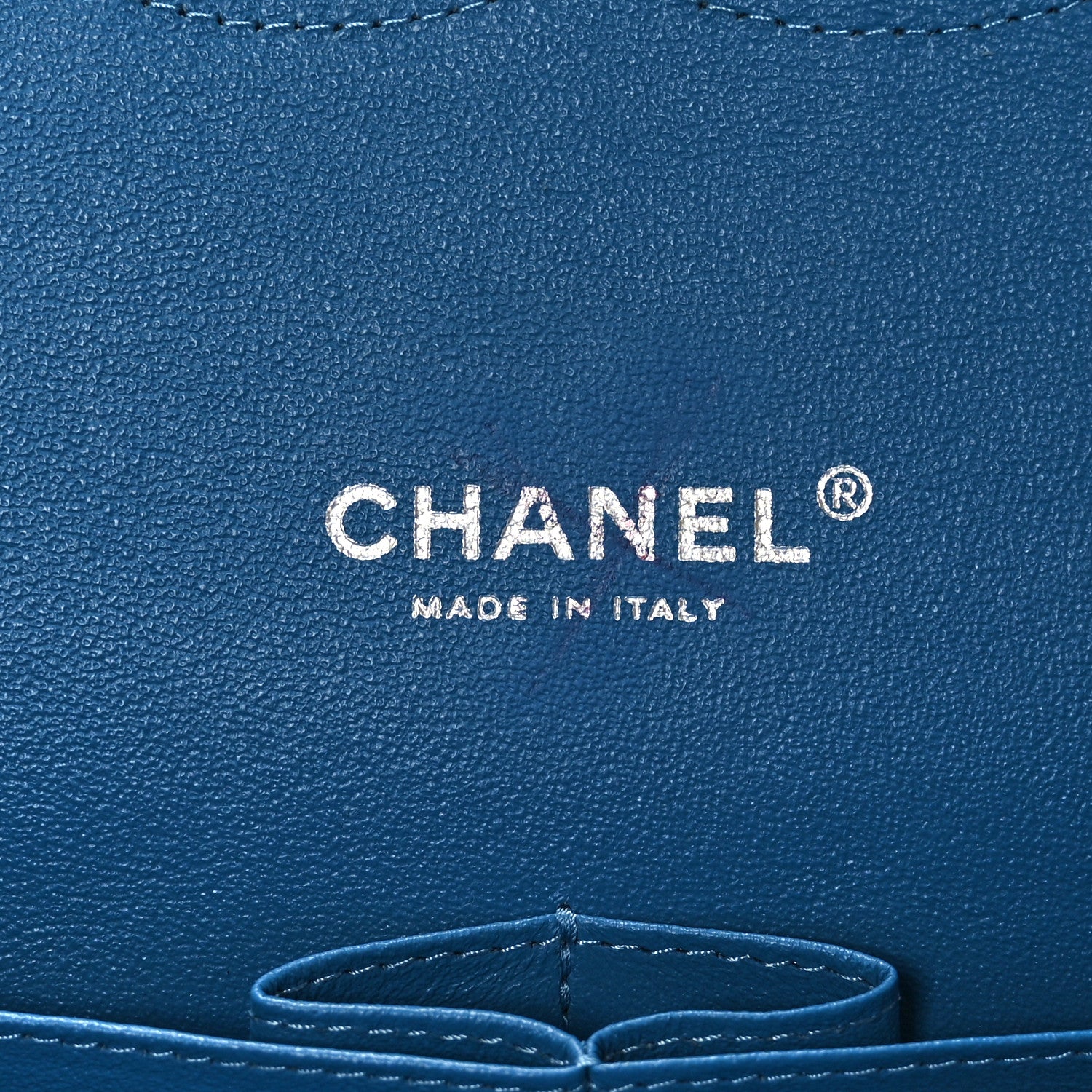 Chanel Caviar Quilted Maxi Double Flap Blue 6 of 9