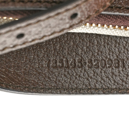 Gucci GG Supreme Monogram Textured Dollar Calfskin Small Ophidia Hobo Beige Ebony New Acero 7 of 10