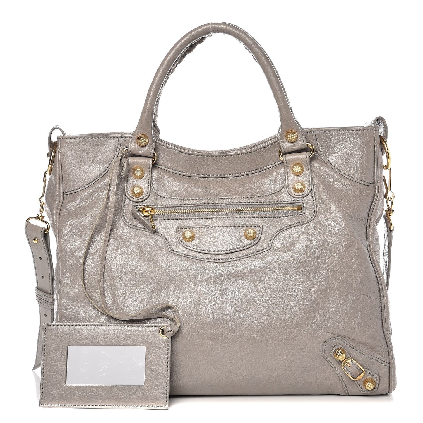 Agneau Giant 12 Gold Hardware Velo Gris Pyrite