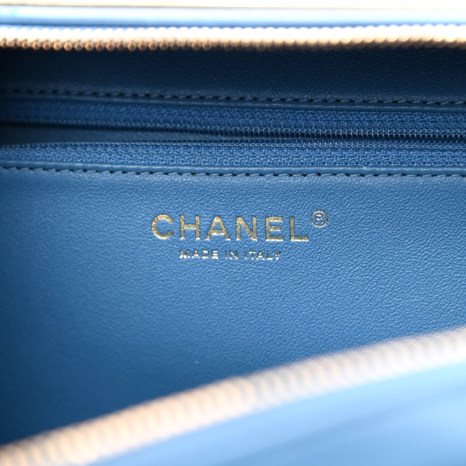 Chanel Lambskin Quilted Medium Trendy CC Bowling Bag Blue 7 of 10